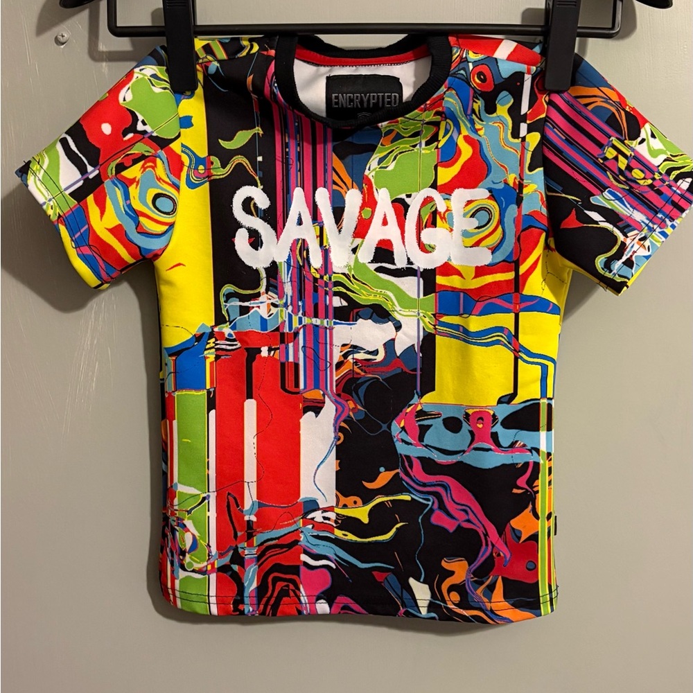 Encrypted Kids Multicolor Graphic Tee